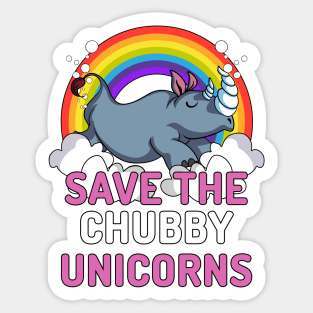 Save The Chubby Unicorns Sticker